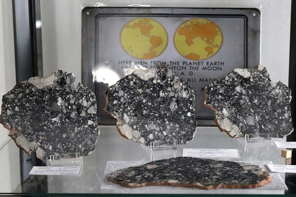 Lunar meteorite macro view (placeholder)