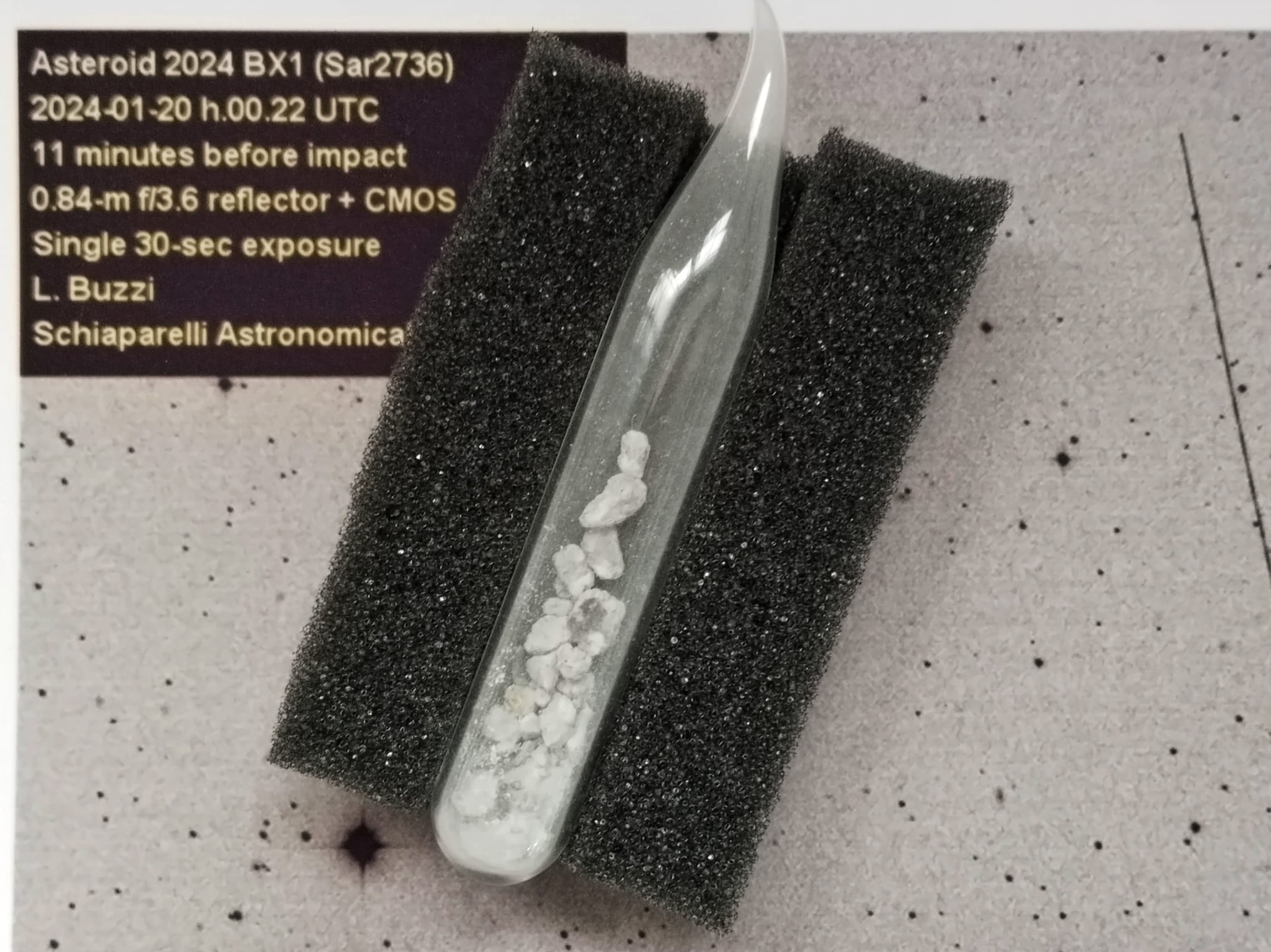 Asteroid 2024 BX1 fall material in the laboratory
