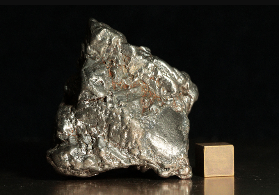 Iron meteorite with metallic texture